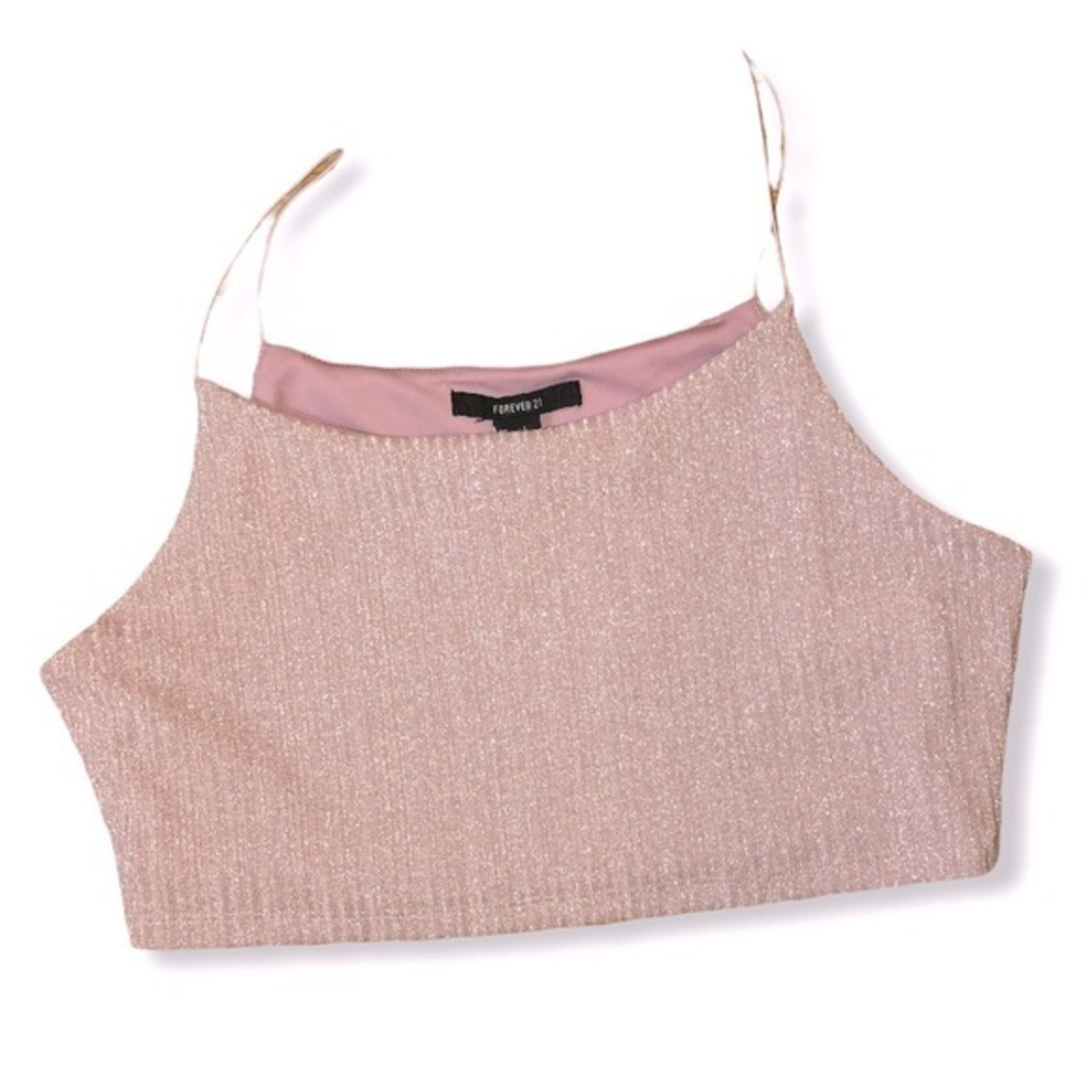 Metallic Lavender Crop Top NWT‎